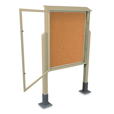 Sliding Door Indoor Enclosed Corkboard,4